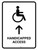 Handicapped Access With Up Arrow White Portrait - Wall Sign