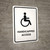 Handicapped Access White Portrait - Wall Sign