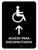 Handicapped Access With Up Arrow Black Spanish Portrait - Wall Sign
