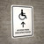 Handicapped Access With Up Arrow White Spanish Portrait - Wall Sign