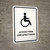 Handicapped Access White Spanish Portrait - Wall Sign