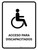 Handicapped Access White Spanish Portrait - Wall Sign