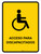Handicapped Access Yellow Spanish Portrait - Wall Sign