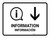 Information With Down Arrow White Bilingual Spanish Landscape - Wall Sign