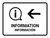 Information With Left Arrow White Bilingual Spanish Landscape - Wall Sign