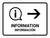 Information With Right Arrow White Bilingual Landscape - Wall Sign