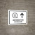 Information With Up Arrow White Bilingual Landscape - Wall Sign