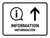Information With Up Arrow White Bilingual Landscape - Wall Sign