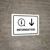 Information With Down Arrow White Landscape - Wall Sign
