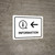 Information With Left Arrow White Landscape - Wall Sign