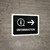 Information With Right Arrow Black Landscape - Wall Sign