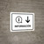 Information With Down Arrow White Spanish Landscape - Wall Sign