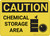 Caution: Hazard Chemical Storage Area - Wall Sign