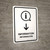 Information With Down Arrow White Bilingual Spanish Portrait - Wall Sign