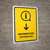 Information With Down Arrow Yellow Bilingual Spanish Portrait - Wall Sign