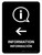 Information With Left Arrow Black Bilingual Portrait - Wall Sign