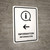 Information With Left Arrow White Bilingual Spanish Portrait - Wall Sign