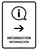 Information With Right Arrow White Bilingual Portrait - Wall Sign