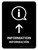 Information With Up Arrow Black Bilingual Spanish Portrait - Wall Sign