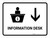 Information With Down Arrow White Portrait - Wall Sign