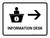Information With Right Arrow White Portrait - Wall Sign
