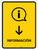 Information With Down Arrow Yellow Spanish Portrait - Wall Sign