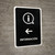 Information With Left Arrow Black Spanish Portrait - Wall Sign