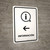 Information With Left Arrow White Spanish Portrait - Wall Sign