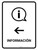 Information With Left Arrow White Spanish Portrait - Wall Sign