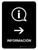 Information With Right Arrow Black Spanish Portrait - Wall Sign