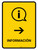 Information With Right Arrow Yellow Spanish Portrait - Wall Sign