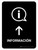 Information With Up Arrow Black Spanish Portrait - Wall Sign