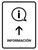 Information With Up Arrow White Spanish Portrait - Wall Sign
