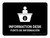 Information Desk Black Bilingual Spanish Landscape - Wall Sign