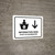 Information Desk With Down Arrow White Bilingual Spanish Landscape - Wall Sign