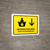 Information Desk With Down Arrow Yellow Bilingual Spanish Landscape - Wall Sign