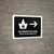 Information Desk With Right Arrow Black Bilingual Spanish Landscape - Wall Sign