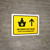 Information Desk With Up Arrow Yellow Bilingual Spanish Landscape - Wall Sign