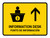 Information Desk With Up Arrow Yellow Bilingual Spanish Landscape - Wall Sign