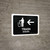 Information Desk With Left Arrow Black Landscape - Wall Sign