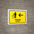 Information Desk With Left Arrow Yellow Landscape - Wall Sign