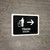 Information Desk With Right Arrow Black Landscape - Wall Sign