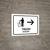 Information Desk With Right Arrow White Landscape - Wall Sign