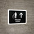Information Desk With Up Arrow Black Landscape - Wall Sign
