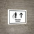 Information Desk With Up Arrow White Landscape - Wall Sign