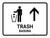 Information Desk With Up Arrow White Landscape - Wall Sign