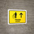 Information Desk With Up Arrow Yellow Landscape - Wall Sign
