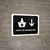 Information Desk With Down Arrow Black Spanish Landscape - Wall Sign