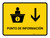 Information Desk With Down Arrow Yellow Spanish Landscape - Wall Sign
