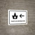 Information Desk With Left Arrow White Spanish Landscape - Wall Sign